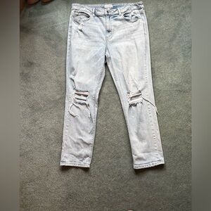 Studio Light Blue Distressed Light Wash Straight Leg Jeans NWOT